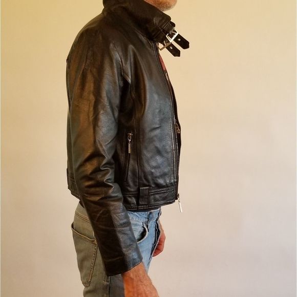 Genuine Leather Jacket Johnny Cash - Picture 2 of 5